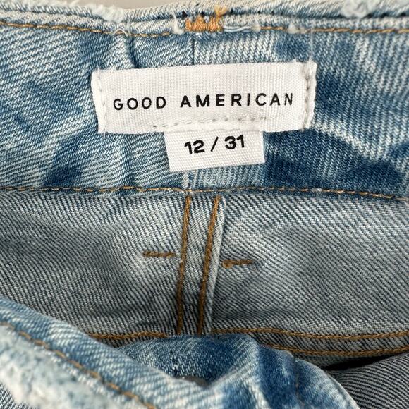 Good American Petite Good Girlfriend Maternity Jeans Size 12/31 - Picture 3 of 10